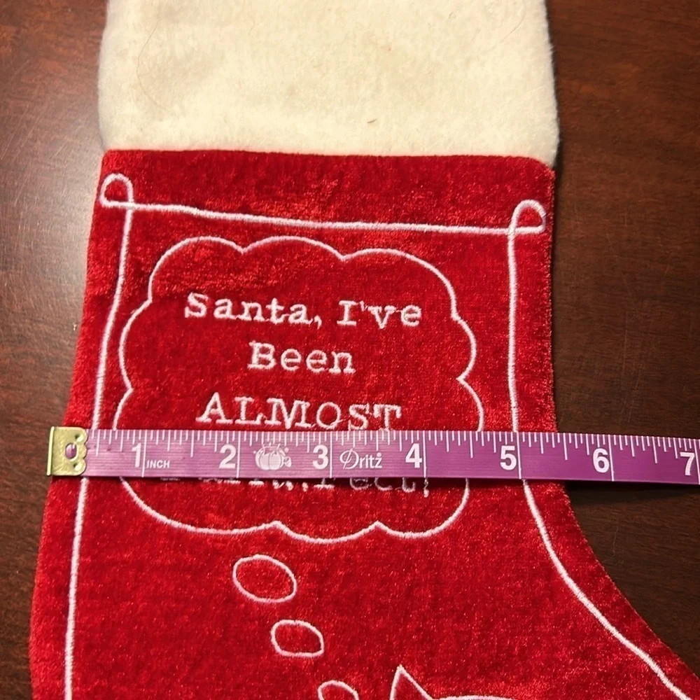 Kitty cat Christmas stocking by plush puppies polyester fiber plush perfect cat